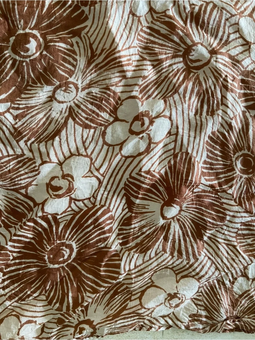 Japan scarf Acetate Rolled Edges Dogwood Flowers Antique Vintage Purity Rebirth